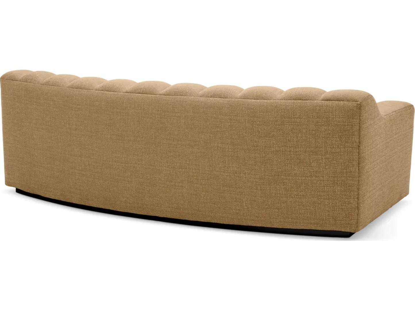 Kelly S Sofa Boucle Fabric in Stratfort Honey with Black Base
