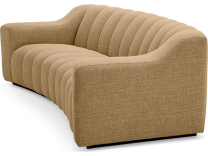 Kelly S Sofa Boucle Fabric in Stratfort Honey with Black Base