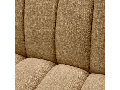 Kelly S Sofa Boucle Fabric in Stratfort Honey with Black Base