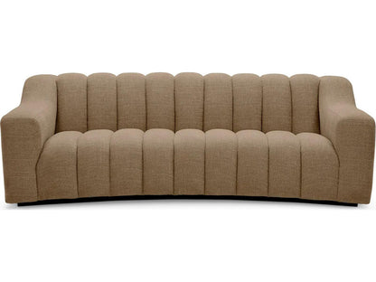 Kelly S 3-Seat Sofa in Stratfort Brown Fabric