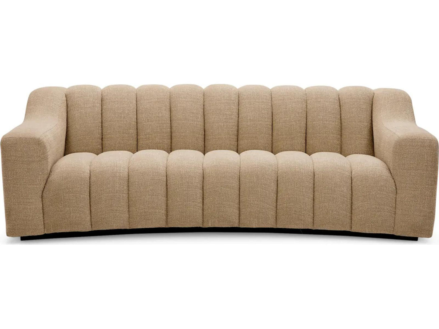 Kelly S 3-Seat Sofa in Stratfort Sand with Black Base