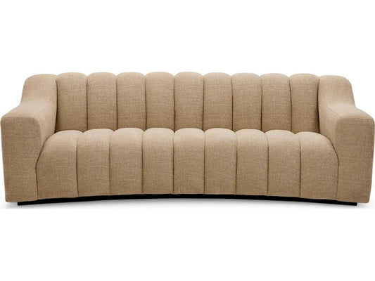Kelly S 3-Seat Sofa in Stratfort Sand with Black Base
