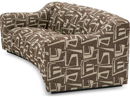 Kelly S 3-Seat Davenport Dark Brown Fabric Sofa