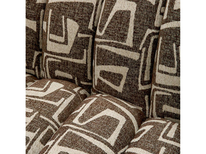 Kelly S 3-Seat Davenport Dark Brown Fabric Sofa