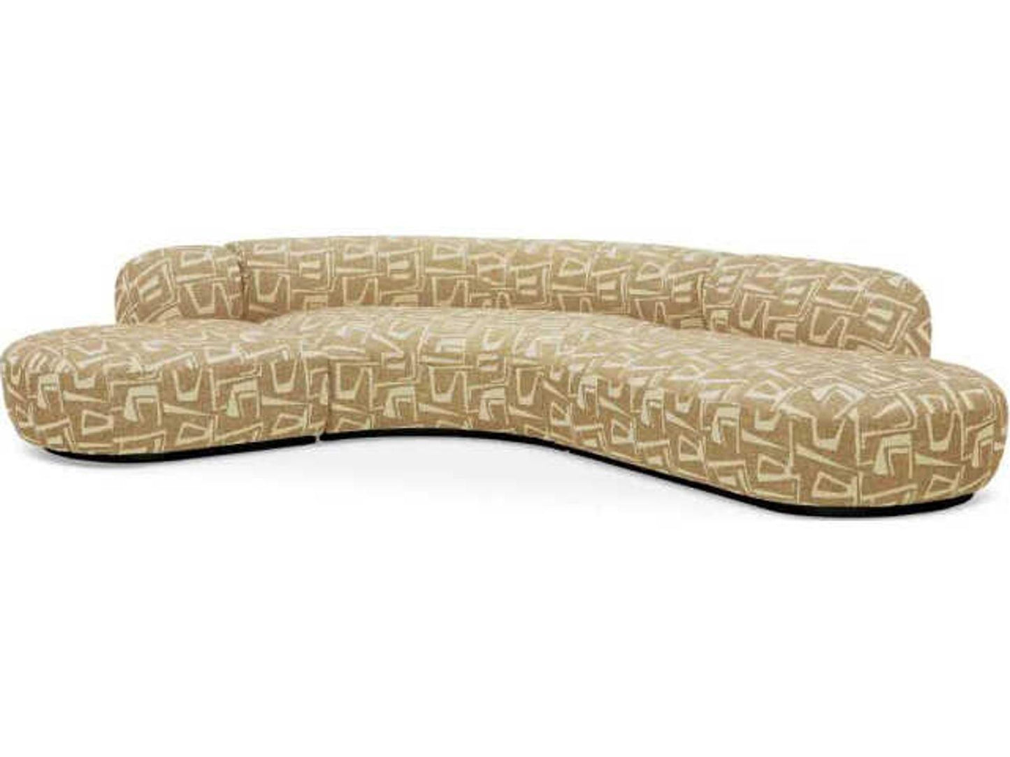 Bjorn Davenport Light Brown Polyester Blend Sectional Sofa