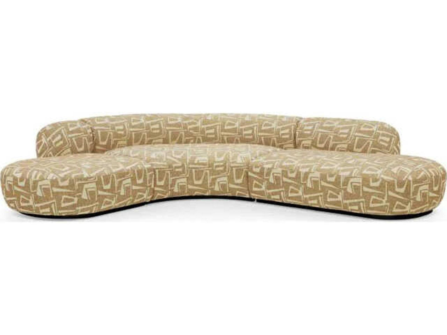 Bjorn Davenport Light Brown Polyester Blend Sectional Sofa