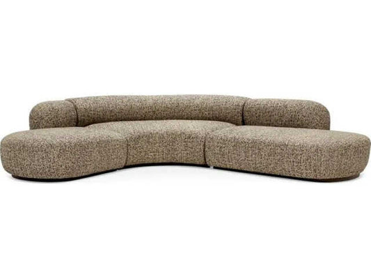 Bjorn Upholstered 4-Seat Curved Modular Sectional Sofa