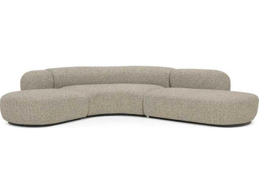 Bjorn 4-Seat Gray Upholstered Sectional Sofa