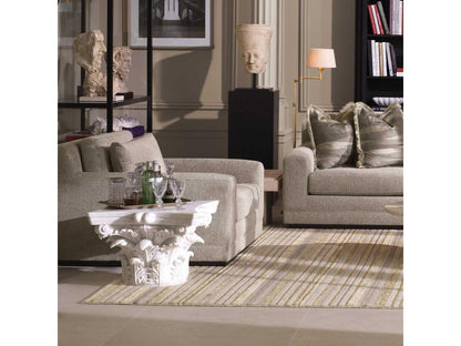 Acanthus Square White Marble Coffee Table
