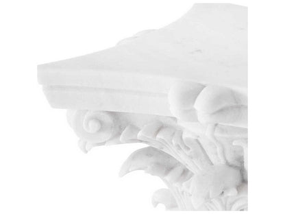 Acanthus Square White Marble Coffee Table