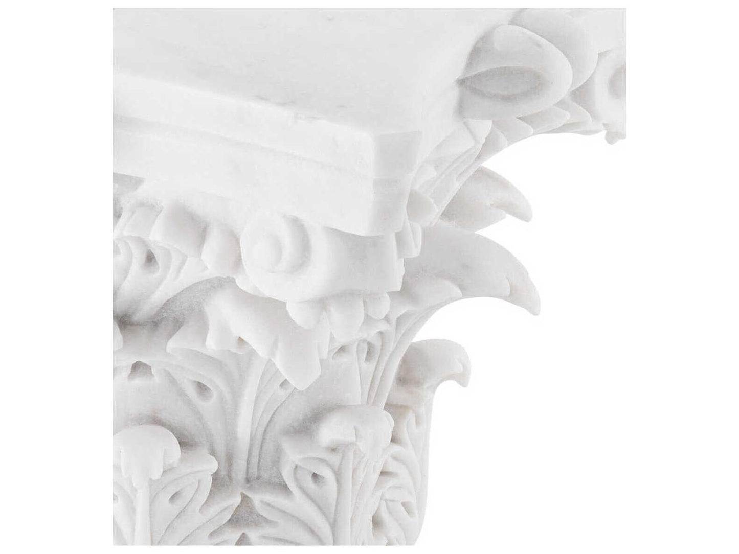 Acanthus Square White Marble Coffee Table