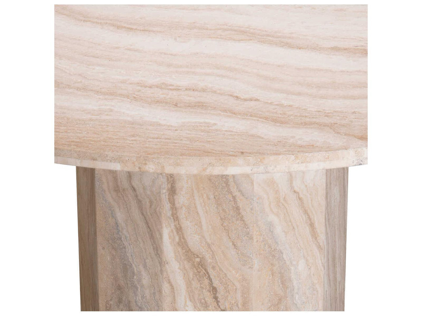 Florence Round Travertine Dining Table