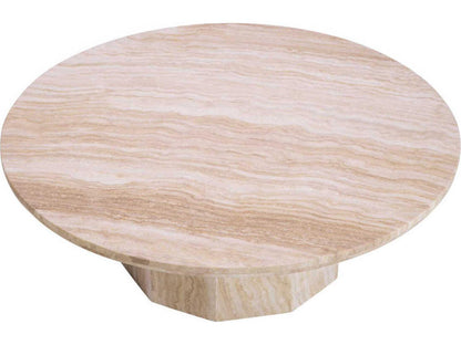 Florence Round Travertine Coffee Table