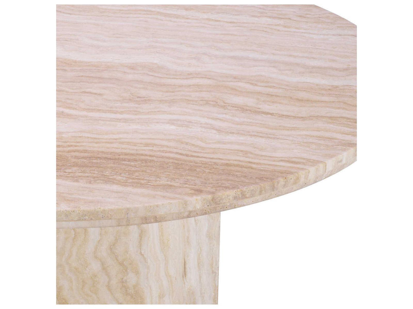 Florence Round Travertine Coffee Table