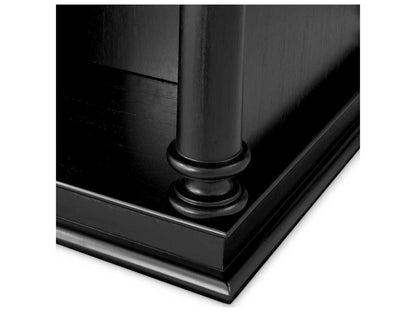 The Met Collection Rectangle 118-Inch Dining Table in Black Veneer
