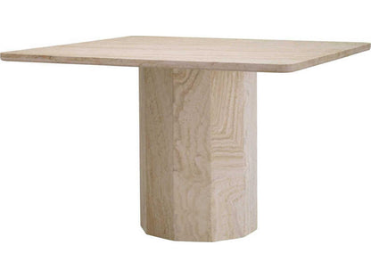 Piazza Square Dining Table in Natural Travertine