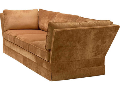 Belvedere Metropolitan Copper Velvet Skirted Sofa