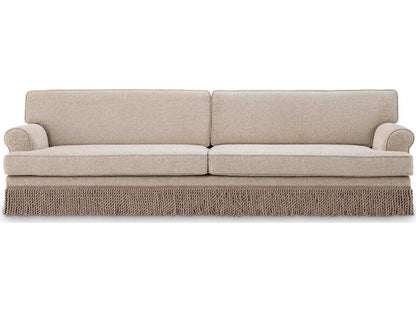 Madison Metropolitan Collection Palmer Beige Upholstered Sofa with Fringe