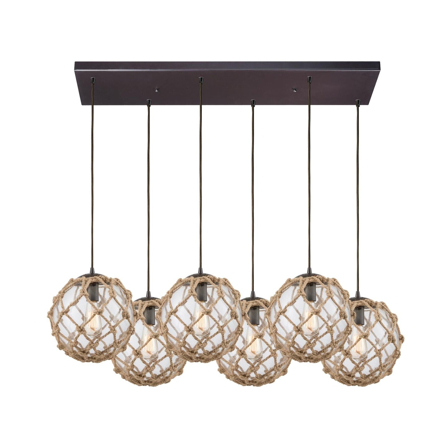 Elk Lighting Coastal Inlet 32 Inch 6 Light Linear Suspension Light Cp9640