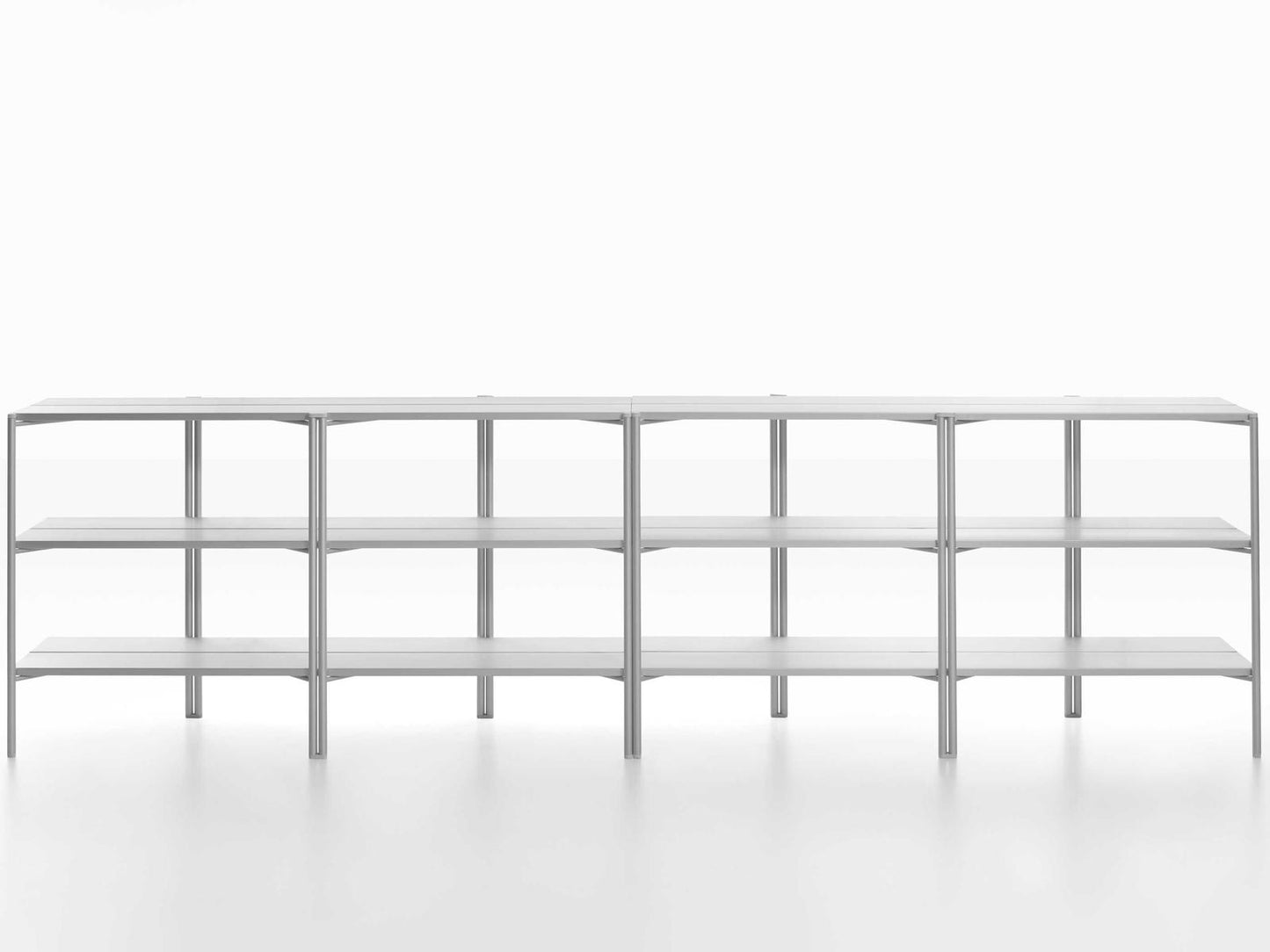 Run By Sam Hecht And Kim Colin Rectangular Clear Anodized Aluminum Console Table