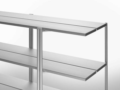 Run By Sam Hecht And Kim Colin Rectangular Clear Anodized Aluminum Console Table