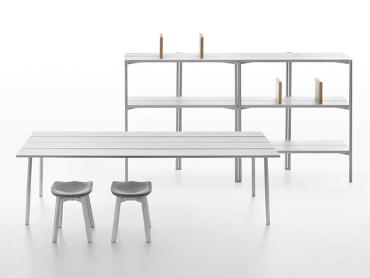 Run By Sam Hecht And Kim Colin 96-Inch Rectangular Anodized Aluminum Dining Table