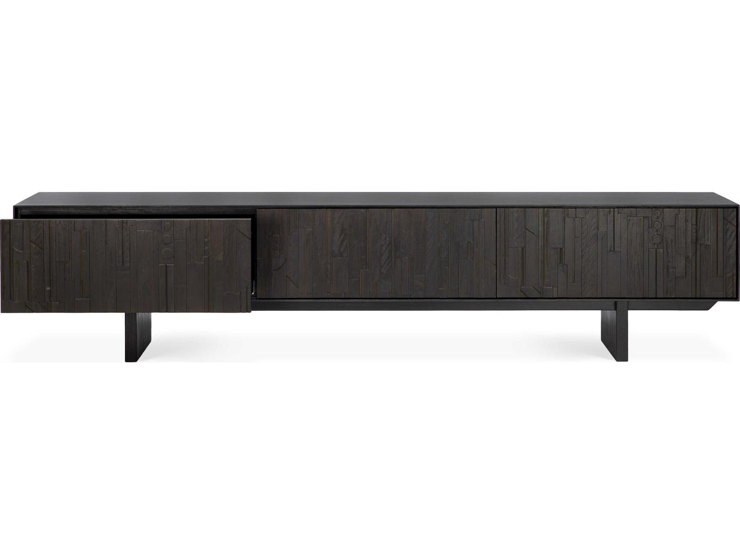 Mosaic Teak Black Tv Cupboard