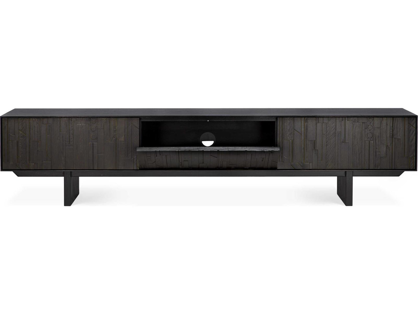 Mosaic Teak Black Tv Cupboard