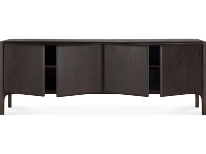 Pi Teak Dark Brown 4-Door Sideboard