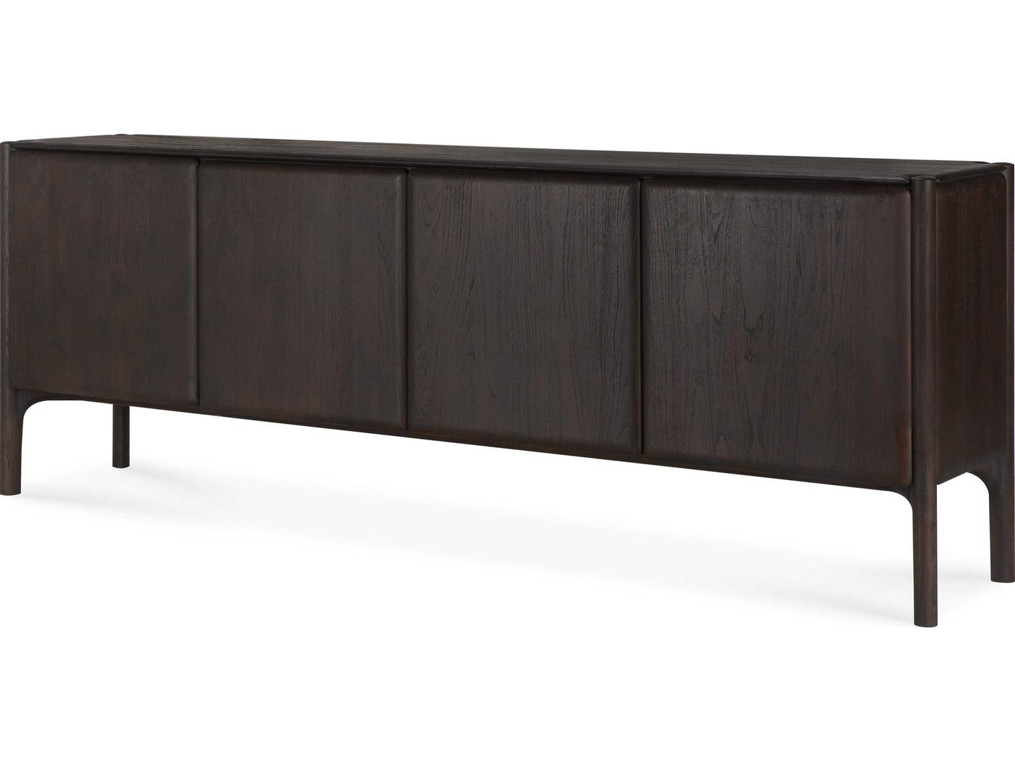 Pi Teak Dark Brown 4-Door Sideboard