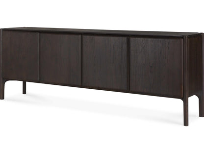 Pi Teak Dark Brown 4-Door Sideboard