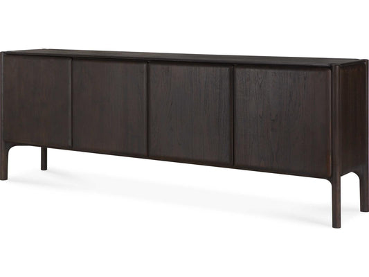 Pi Teak Dark Brown 4-Door Sideboard