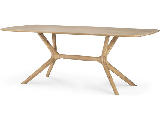 Bok 79-Inch Rectangle Oak Dining Table with Oiled Finish