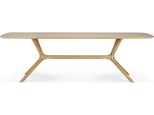 X Oak 98-Inch Rectangle Dining Table in Natural Hardwax Oil Finish