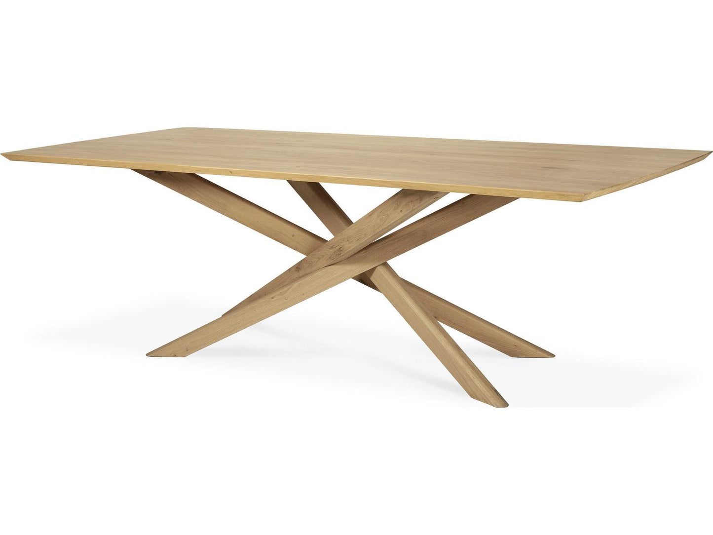 Mikado 110-Inch Rectangle Dining Table in Solid Oak with Hard Wax Oil Finish
