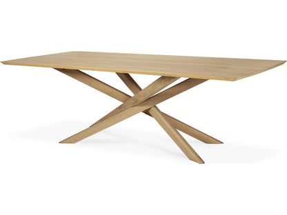 Mikado 110-Inch Rectangle Dining Table in Solid Oak with Hard Wax Oil Finish