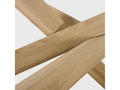 Mikado 105 Inch Rectangle Dining Table in Oak with Sculptural Base