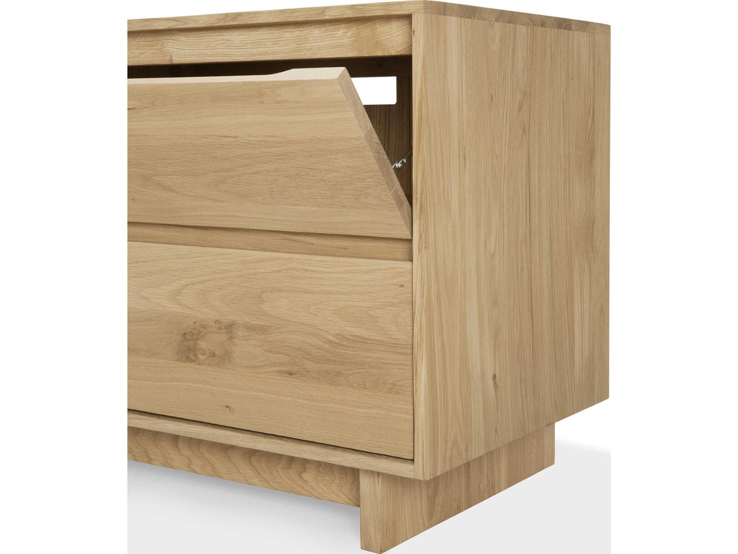 Wave Oak TV Cupboard Media Console with Soft-Closing Doors