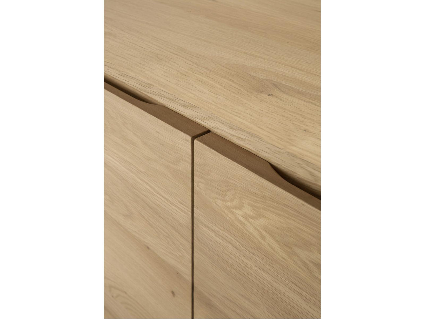 Wave Oak TV Cupboard Media Console with Soft-Closing Doors