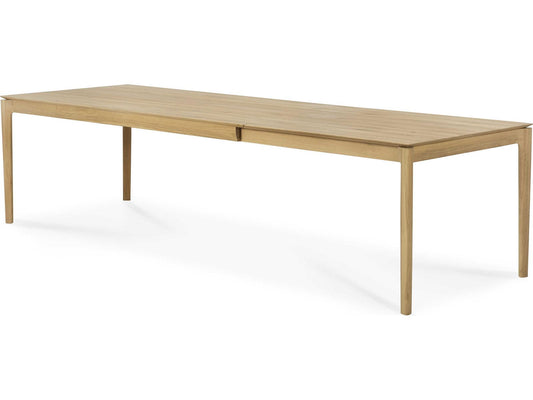 Bok 79-Inch Rectangle Extendable Dining Table in Solid Oak