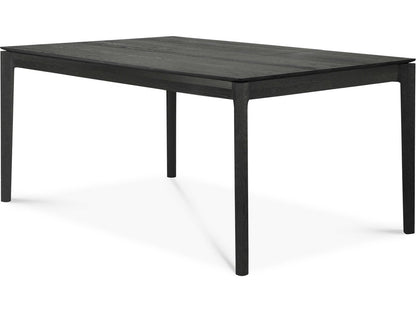 Bok Extendable Rectangle Dining Table Black Oak 79 to 118 Inch