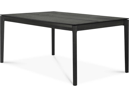 Bok Extendable Rectangle Dining Table Black Oak 79 to 118 Inch