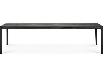 Bok Extendable Rectangle Dining Table Black Oak 79 to 118 Inch