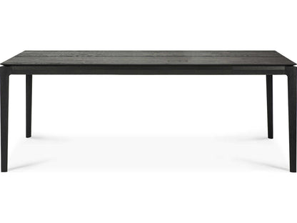 Bok Extendable Rectangle Dining Table Black Oak 79 to 118 Inch