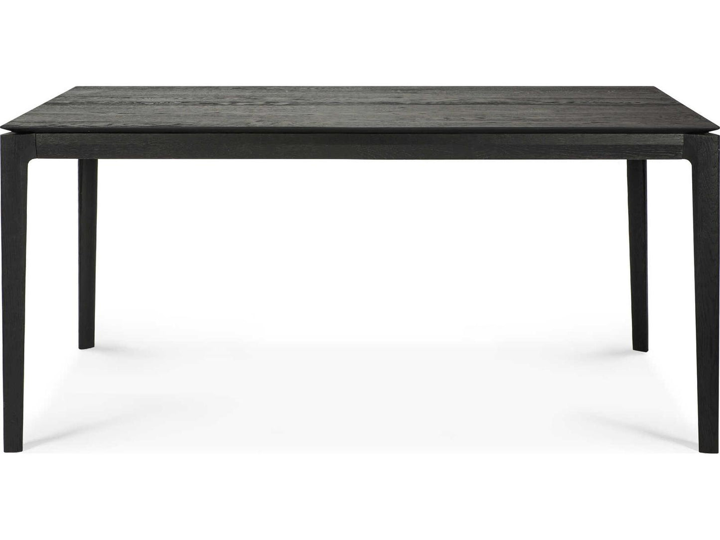 Bok 63-95 Inch Rectangle Extendable Dining Table in Black Tainted Oak