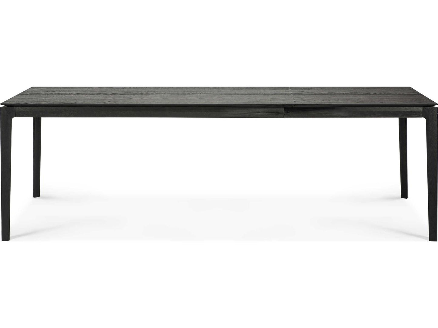 Bok 63-95 Inch Rectangle Extendable Dining Table in Black Tainted Oak