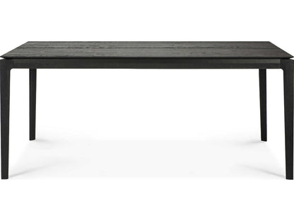Bok 71-110 Inch Extendable Rectangle Dining Table Black Oak