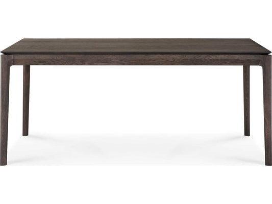 Bok Oak Brown Extendable Dining Table 78 Inch to 118 Inch