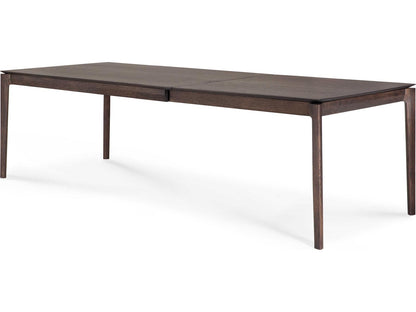 Bok Oak Brown Extendable Dining Table 78 Inch to 118 Inch