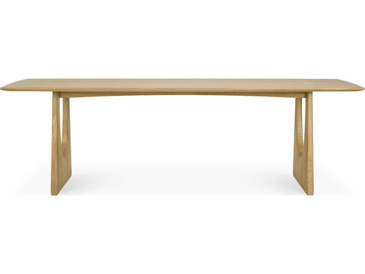 Slice 98-Inch x 39-Inch Rectangle Dining Table in Solid Oak with Hardwax Oil Finish